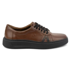 KOMODO Buty męskie skórzane casual 910/2 brązowe