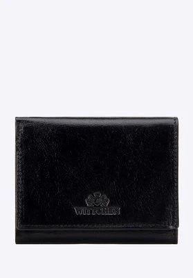 Kompaktowy damski portfel ze skóry czarny Wittchen