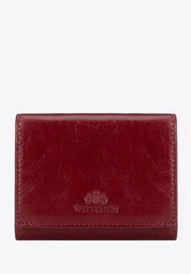 Kompaktowy damski portfel ze skóry czerwony Wittchen