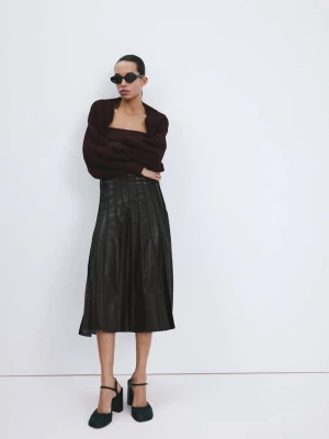 Komplet 2-częściowy z dzianiny śliwkowy - Kobieta - - MANGO