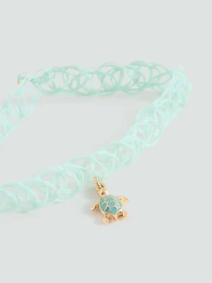 Komplet 2 naszyjników z łączonych materiałów bladozielony - Dzieci - Rozmiar uniwersalny - MANGO KIDS