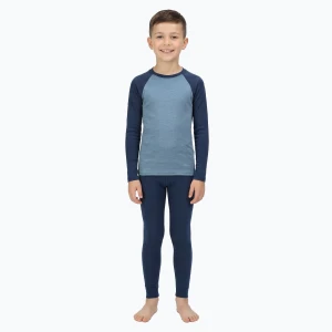 Komplet bielizny termoaktywnej dziecięcej WOOLCANO Merino SET0982 niebieski