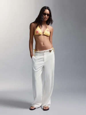 Komplet bikini z kwiatem żółty - Dziewczyna - - MANGO TEEN