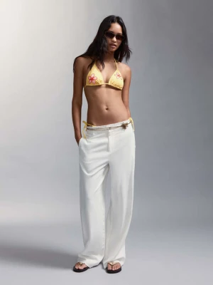 Komplet bikini z kwiatem żółty - Dziewczyna - - MANGO TEEN