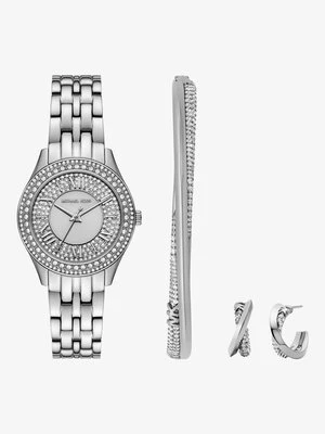 Komplet biżuterii z małym zegarkiem Harlowe w stylu pavé w złotym kolorze Michael Kors