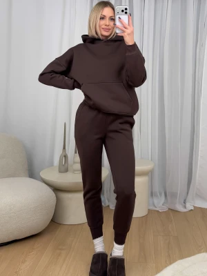 Komplet Brązowy Ocieplany Hoodie ClothStore