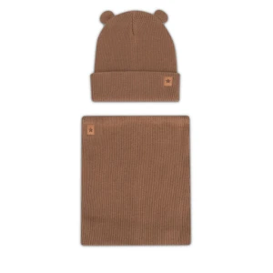 Komplet czapka i komin Action Boy 8KF-001-AW24 Brązowy