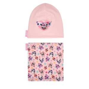 Komplet czapka i komin LITTLEST PET SHOP CEO-ACCCS-AW25-320LPS Różowy