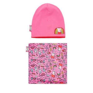 Komplet czapka i komin Peppa Pig ACCCS-AW24-112PP Różowy