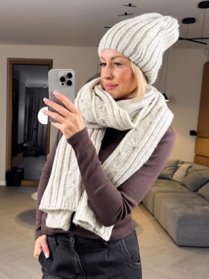 Komplet Czapka i Szalik Beżowy Harmony ClothStore