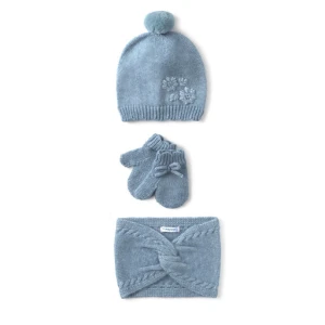 Komplet czapka, komin i rękawiczki Mayoral 10019 Niebieski