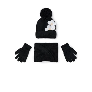 Komplet czapka, komin i rękawiczki Mayoral 10071 Czarny