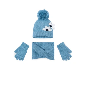 Komplet czapka, komin i rękawiczki Mayoral 10071 Niebieski