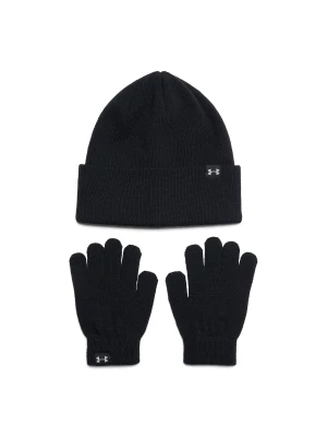 Komplet czapka zimowa i rękawiczki dziewczęce Under Armour G Beanie/Glove Combo - czarne