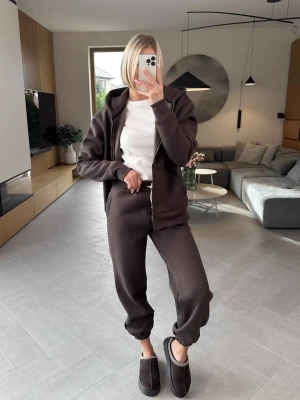Komplet Dresowy Brązowy Ocieplany Flow ClothStore