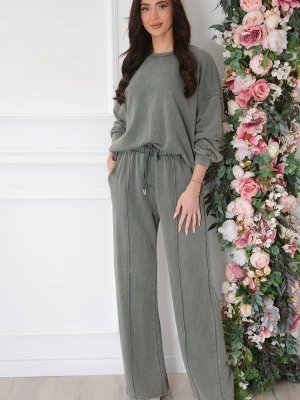 Komplet dresowy loose fit khaki Carini Cocomoda.pl - odzież damska, sukienki, buty, dodatki