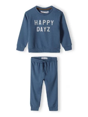 Komplet dresowy niemowlęcy Happy dayz- bluza i spodnie dresowe Minoti