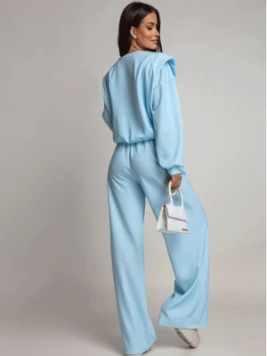 Komplet dresowy z szerokimi spodniami KIANO - błękitny  magmac 
