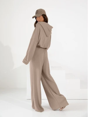 Komplet dzianinowy bluza i spodnie NOLANI - cappuccino  magmac 