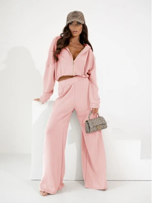 Komplet dzianinowy bluza i spodnie NOLANI - pudrowy róż  magmac 