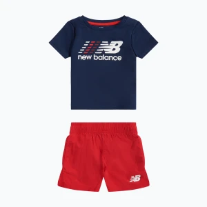 Komplet dziecięcy New Balance Contrast Athletic Tee & Nylon Short nb navy