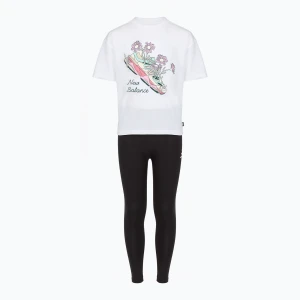 Komplet dziecięcy New Balance Floral Shoe Graphic Tee and Legging nb bright white