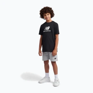 Komplet dziecięcy New Balance Stacked Logo Tee & FT Short nb caviar