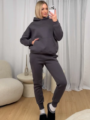 Komplet Grafitowy Ocieplany Hoodie ClothStore