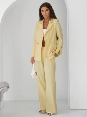 Komplet marynarka i szerokie spodnie KIZZY - cytrynowy  magmac 