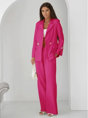 Komplet marynarka i szerokie spodnie KIZZY - fuksjowy  magmac 