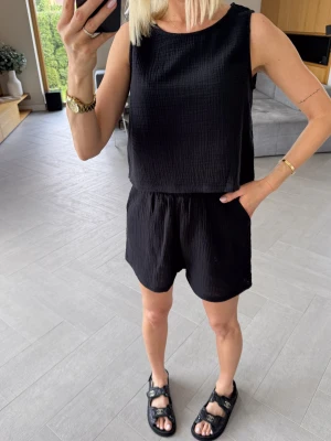 Komplet Muślinowy Czarny Capri ClothStore