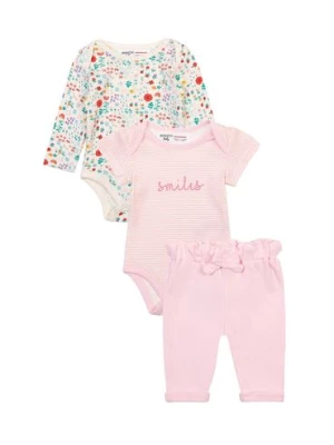 Komplet niemowlęcy bawełniany- body i spodnie 3pak Minoti
