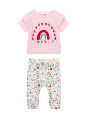Komplet niemowlęcy bawełniany- T-shirt i leginsy Minoti