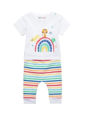 Komplet niemowlęcy bawełniany- T-shirt i spodnie Minoti