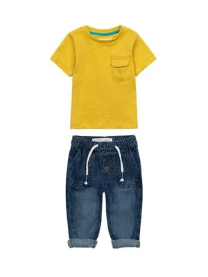Komplet niemowlęcy- t-shirt i spodnie jeansowe Minoti