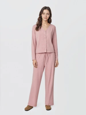 Komplet piżama z długimi nogawkami pastelowy róż - Dziewczyna - - MANGO TEEN