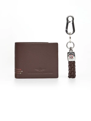 Komplet portfel + brelok męski skórzany AERONAUTICA MILITARE