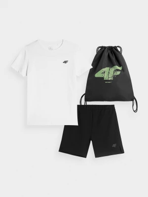 Komplet sportowy szybkoschnący na WF (koszulka+spodenki+worek) chłopięcy 4F