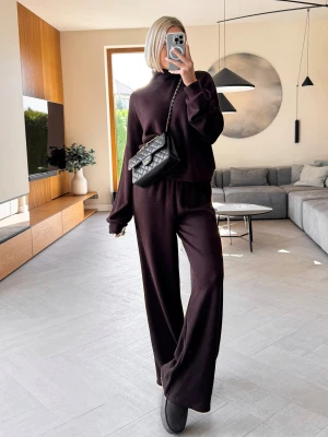 Komplet Sweterkowy Brązowy Agat ClothStore