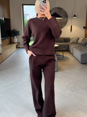 Komplet Sweterkowy Brązowy Celeste ClothStore
