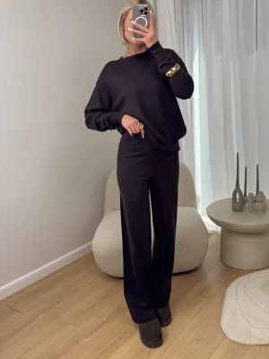 Komplet Sweterkowy Brązowy Mavi ClothStore