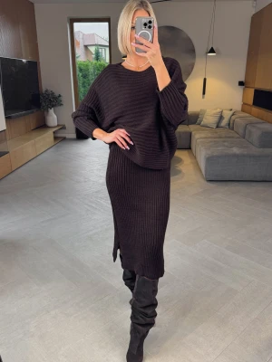 Komplet Sweterkowy Brązowy Vigo ClothStore