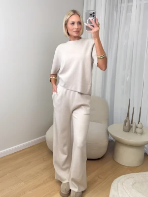 Komplet Sweterkowy Piaskowy Cante ClothStore