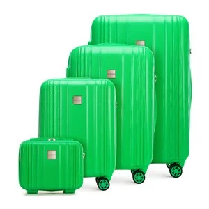 Komplet walizek z polikarbonu plaster miodu zielony Wittchen