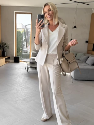 Komplet z Marynarką Beżowy Vena ClothStore