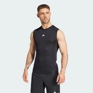 Kompresyjna koszulka treningowa bez rękawów TECHFIT Adidas czarny