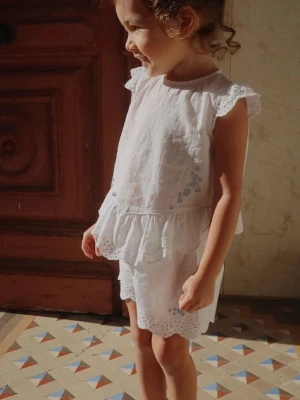 Konges Sløjd bluzka bawełniana dziecięca RHW X KS FIORI TOP GOTS