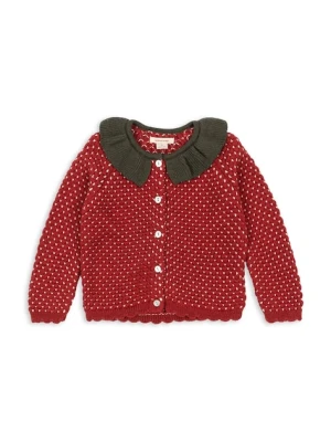 Konges Sløjd kardigan wełniany dziecięcy STRAWBERRY CARDIGAN