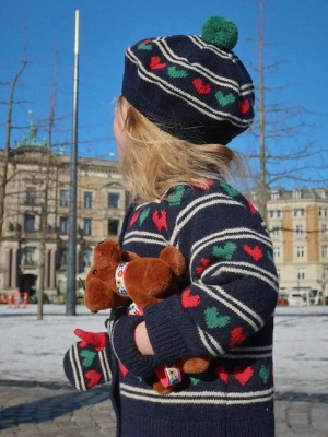 Konges Sløjd kardigan z dodatkiem wełny dziecięcy BELOU KNIT CARDIGAN