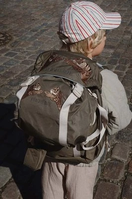 Konges Sløjd plecak dziecięcy kolor brązowy duży z nadrukiem